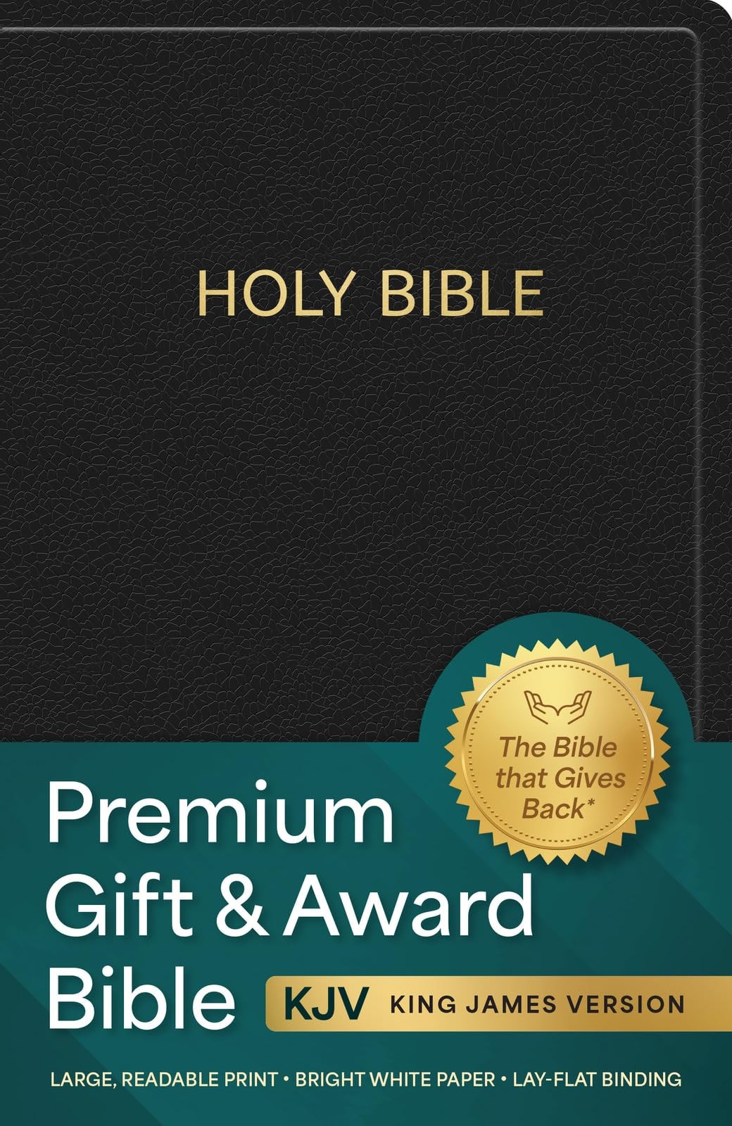 KJV Holy Bible: Premium Gift and Award Bible, Black Imitation Leather King James Version Bible