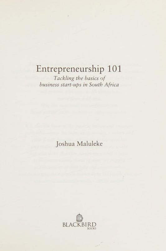 Entrepreneurship 101 Tackling the Basics of Businesss Start-ups in South Africa