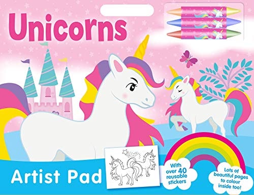 Alligator Books Unicorns Artist Pad with Crayons