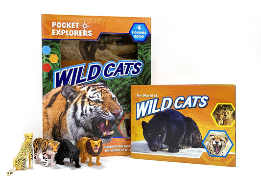 Wild Cats Pocket Explorers with Figurines and Fact Book