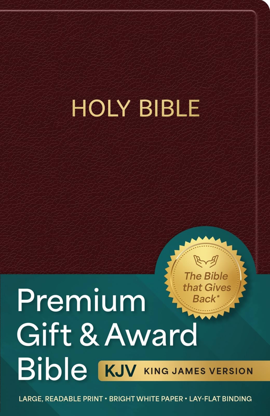 KJV Holy Bible: Premium Gift and Award Bible, Burgundy Imitation Leather King James Version Bible