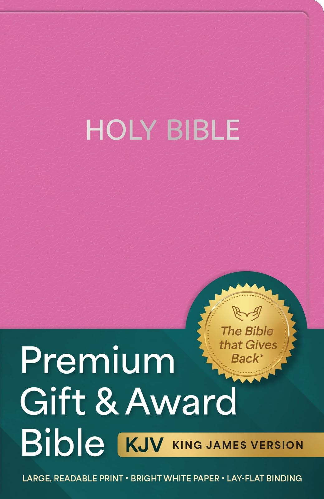 KJV Holy Bible: Premium Gift and Award Bible, Pink Imitation Leather King James Version Bible