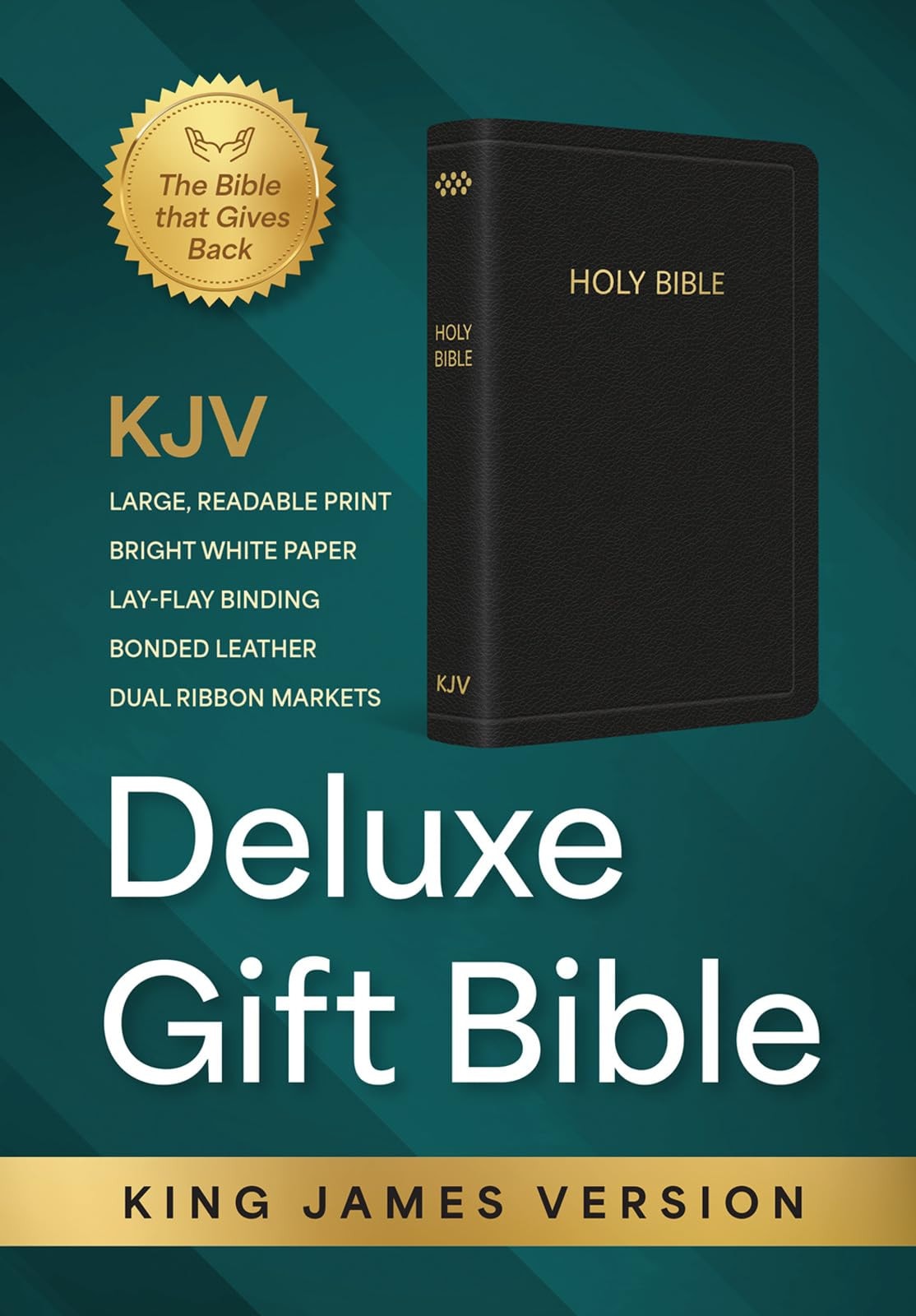 KJV Holy Bible: Deluxe Gift Bible - Black Bonded Leather King James Version Bible