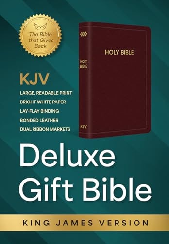 KJV Holy Bible: Deluxe Gift Bible - Burgundy Bonded Leather King James Version Bible