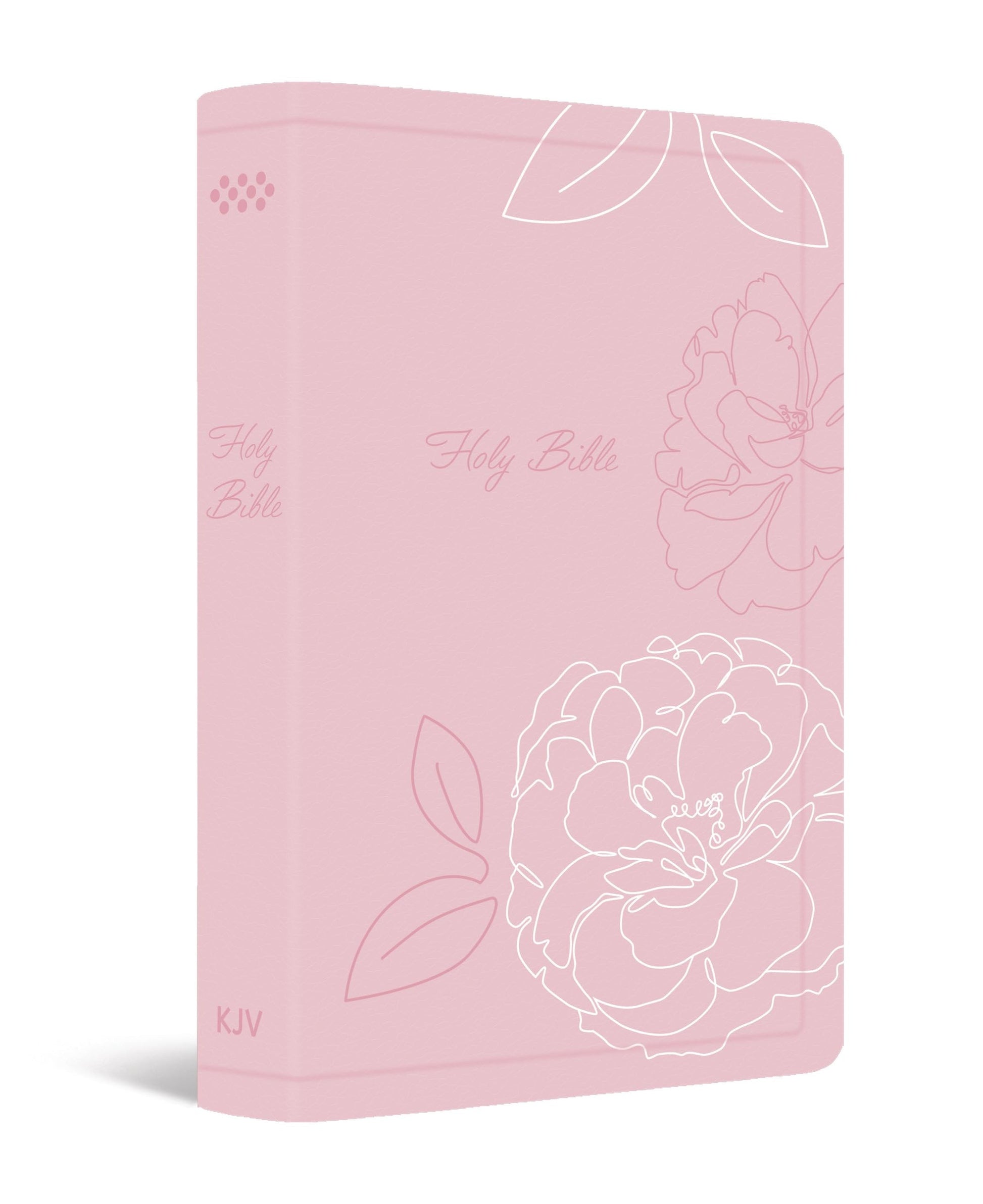 KJV Holy Bible: Deluxe Gift Bible - Pink Flowers King James Version Bible, Ribbon Marker, Red Letter Edition, Readable Type