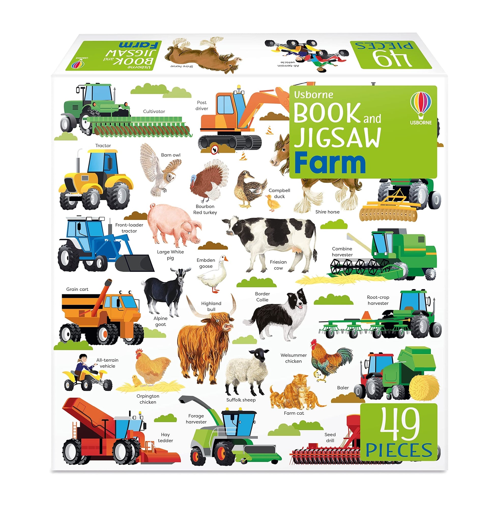 Usborne Book and Jigsaw: Farm