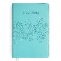 NIV LEATHER TOUCH SEA GREEN PROTEA BIBLE